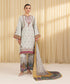Unstitched Women's Off White Lawn 3 Piece Suit